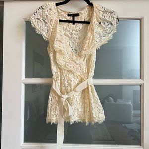 BCBG max azaria sleeveless lace top